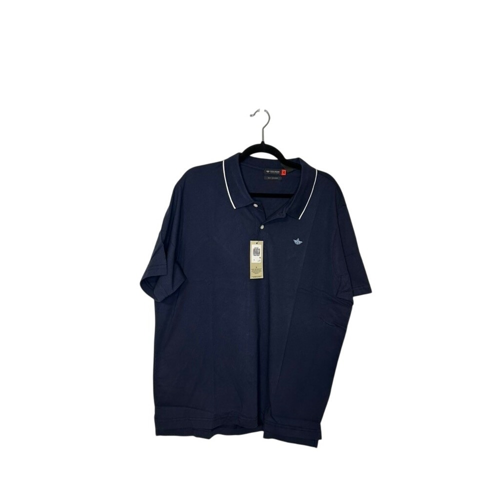 Dockers‎ Mens XL Polo Shirt Perfect Regular Fit Quick Dry Navy Blue NWT